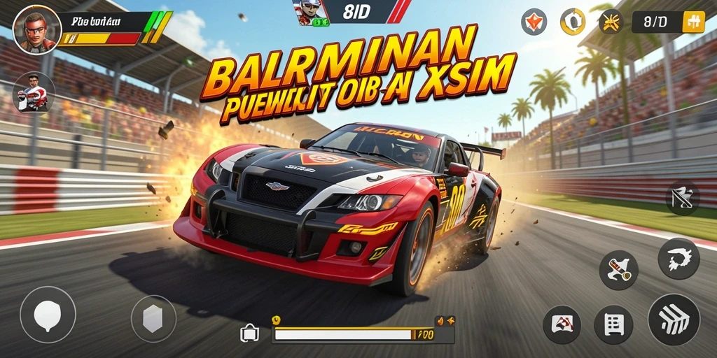 Gameplay balap yang mendebarkan dan penuh aksi di 8ID.
