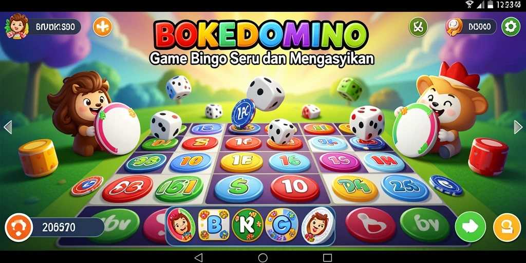 Tampilan menarik dari gameplay BOKEDOMINO yang seru.