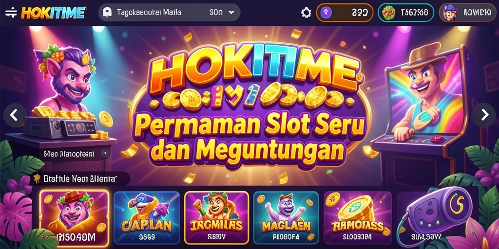 Tampilan menarik dari gameplay HOKITIME yang penuh warna.