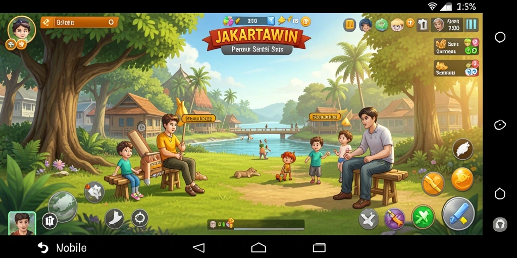 Tampilan gameplay seru dari JAKARTAWIN yang menenangkan.