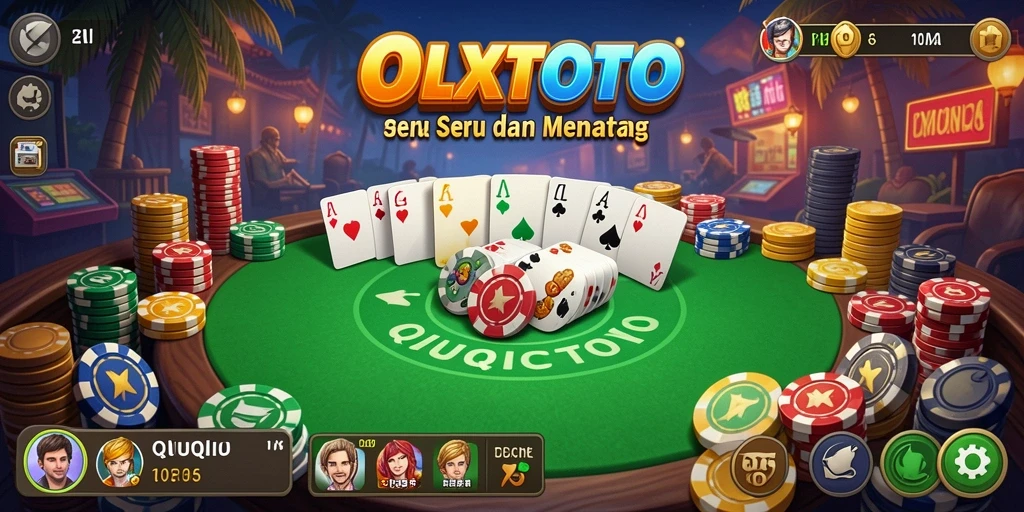 Tangkapan layar menunjukkan momen seru dalam permainan QiuQiu.