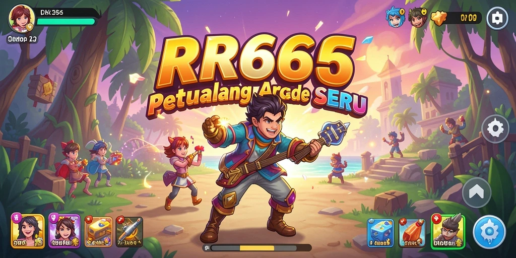 Tampilan gameplay seru dari RR666 dalam mode Arcade.